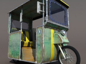 old rickshaw tuk tuk 3D 模型