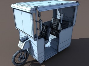 old rickshaw tuk tuk 3D 模型