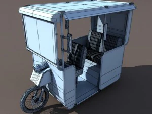 old rickshaw tuk tuk 3D Model