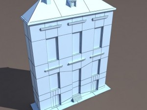 apartment house 119 low poly Modelo 3D