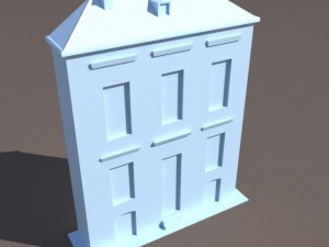 apartment house 119 low poly Modelo 3D