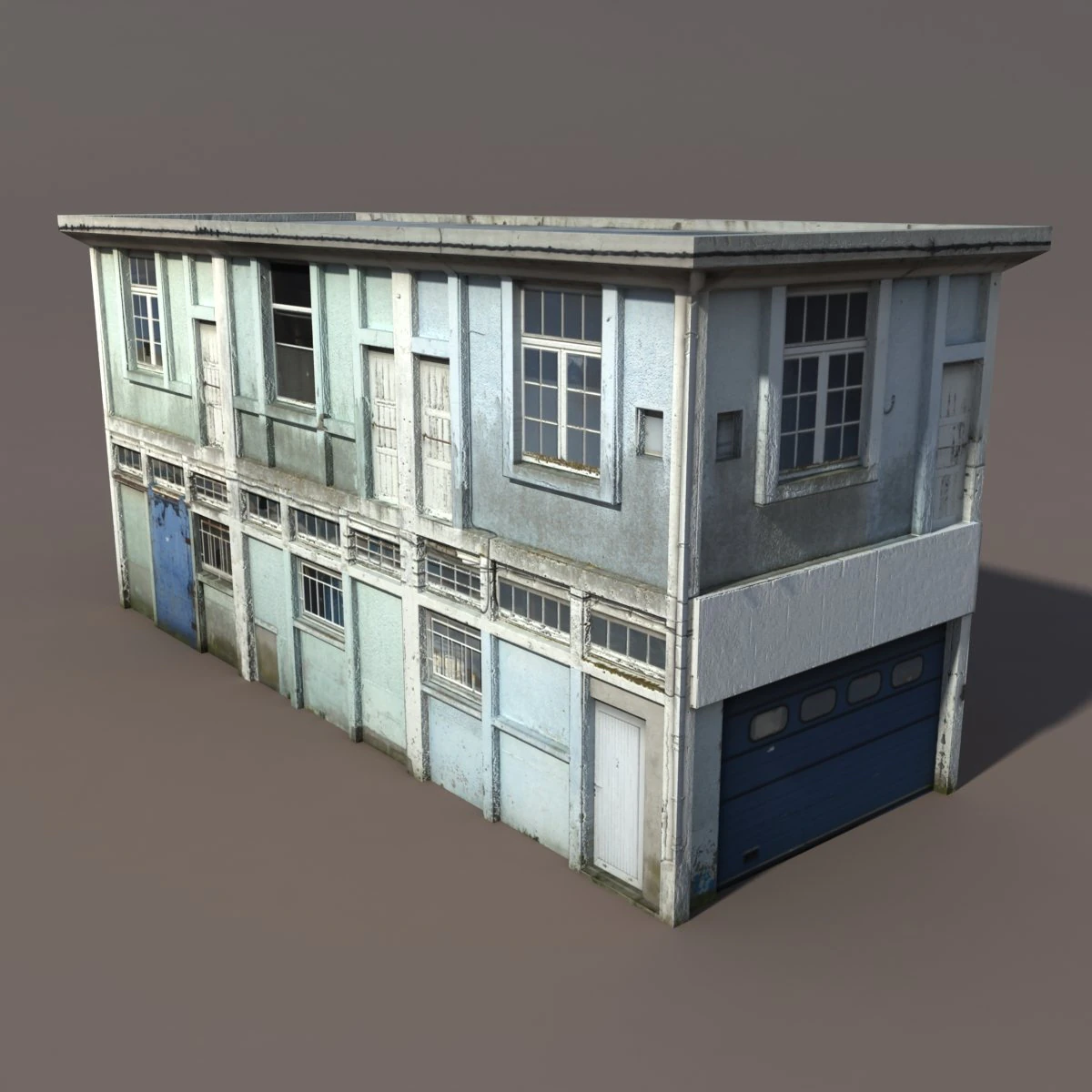 derelict house low poly 3D Model .c4d .max .obj .3ds .fbx .stl .blend 