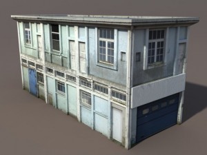 derelict house low poly 3D Model