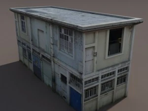 derelict house low poly 3D Model