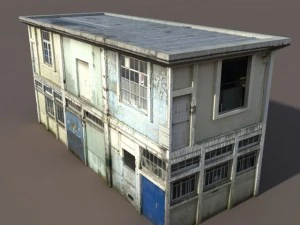 derelict house low poly 3D Model