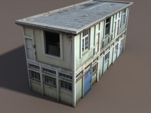derelict house low poly 3D Model