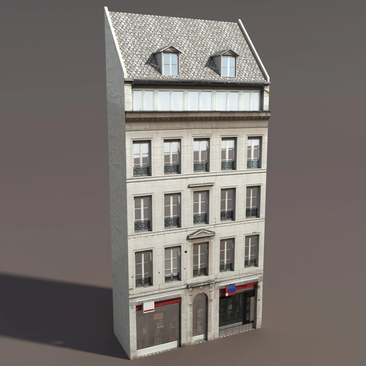 apartment house 111 low poly 3D Model .c4d .max .obj .3ds .fbx .stl .blend
