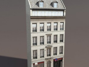 apartment house 111 low poly Modèle 3D