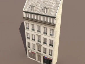 apartment house 111 low poly 3D Model