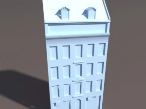 apartment house 111 low poly 3D Model