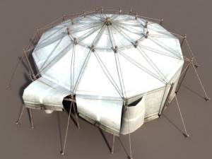 circus tent white 3D Model
