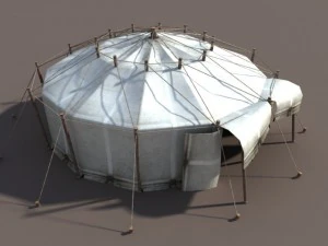 chapiteau de cirque blanc Modèle 3D