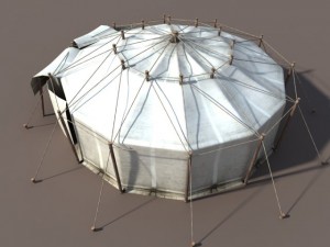circus tent white 3D Model