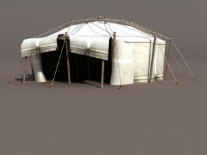 circus tent white 3D Model