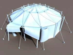 chapiteau de cirque blanc Modèle 3D