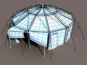 chapiteau de cirque blanc Modèle 3D
