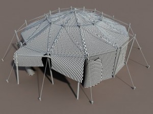 circus tent white 3D Model