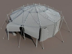 chapiteau de cirque blanc Modèle 3D