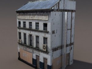 derelict house low poly 3D Model