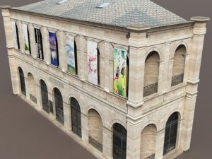 gallery or museum low poly 3D Model