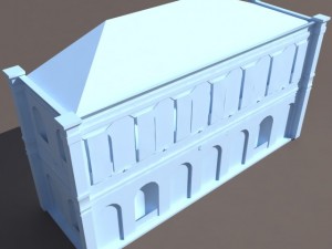 gallery or museum low poly 3D Model