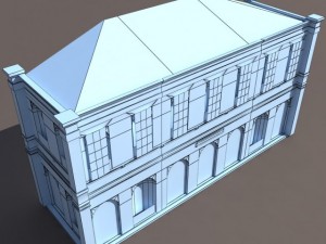 gallery or museum low poly 3D Model