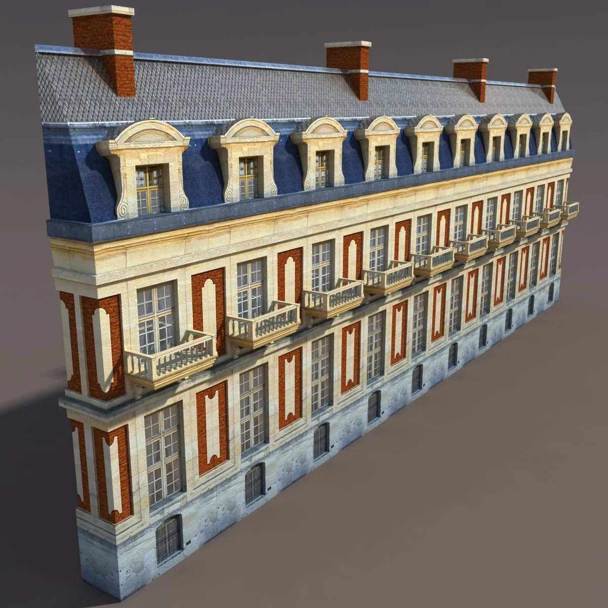apartment house 104 low poly 3D Model .c4d .max .obj .3ds .fbx .stl .blend 