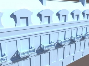 apartment house 104 low poly Model 3D