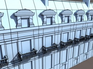 apartment house 104 low poly Model 3D