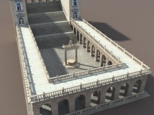montecassino castle  patio 3D Model