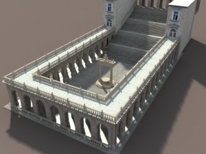montecassino castle  patio 3D-Modell