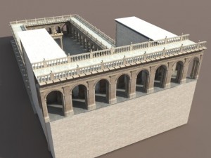 montecassino castle  patio 3D-Modell