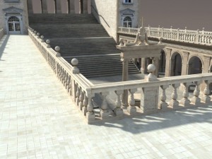 montecassino castle  patio 3D-Modell