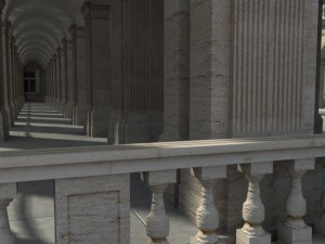 montecassino castle  patio 3D-Modell