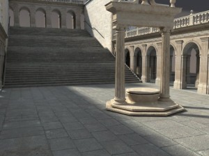 montecassino castle  patio 3D-Modell