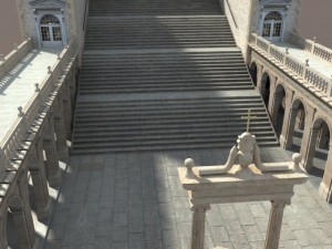 montecassino castle  patio 3D-Modell