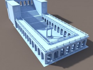 montecassino castle  patio 3D-Modell