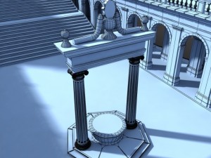 montecassino castle  patio 3D-Modell
