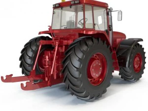 red tractor 3D Model