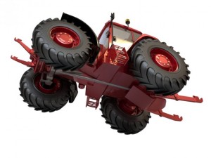 red tractor Modelo 3D