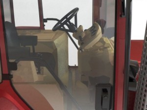 red tractor Modelo 3D