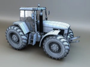 red tractor 3D Model