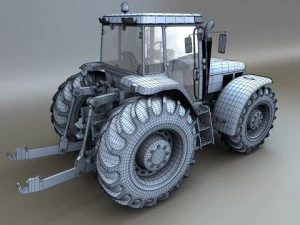 red tractor 3D Model