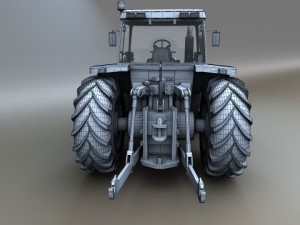 red tractor Modelo 3D