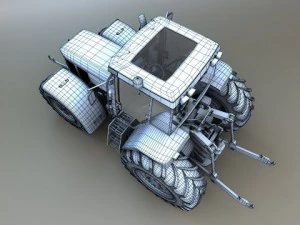 red tractor 3D Model