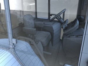 red tractor Modelo 3D