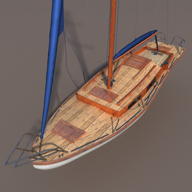 sailboat 3D Модель .c4d .max .obj .3ds .fbx .stl .blend 