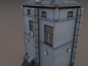apartment house 107 low poly 3D Модель