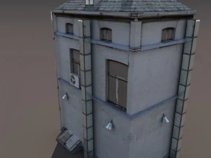 apartment house 107 low poly 3D Model