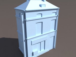 apartment house 107 low poly 3D Модель
